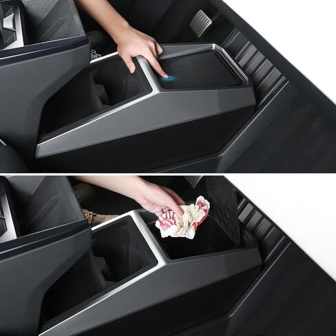 Floor Center Console Organizer for Tesla Cybertruck 2024 2025,Custom Fit Multifunctional Storage Box for 2024 2025 Cybertruck Accessories，Center Console Storage with Cup Holder in Saudi Arabia