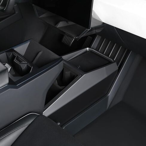 Floor Center Console Organizer for Tesla Cybertruck 2024 2025,Custom Fit Multifunctional Storage Box for 2024 2025 Cybertruck Accessories，Center Console Storage with Cup Holder in Saudi Arabia