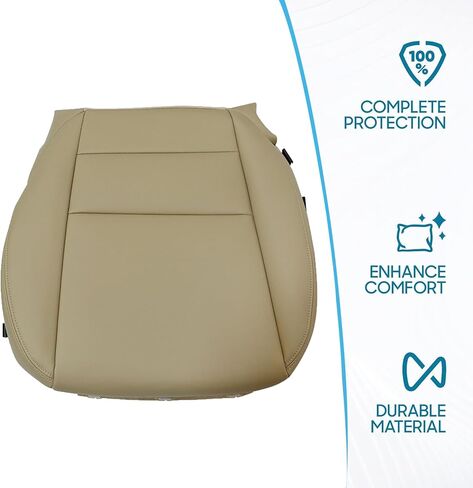 Mythoria غطاء مقعد جلدي بديل للسائق الأمامي من الجانب السفلي باللون البني متوافق مع Acura MDX 2007 2008 2009 2010 2011 2012 in Kuwait