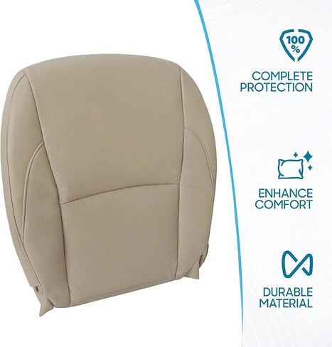 Mythoria Driver＆Passenger Perforated Bottom Seat Cover Tan（#LA00, LB00） Fit for Lexus ES350 2007 2008 2009 2010 2011 2012-Comfortable Wear-Resistant Automobile Accessories in Kuwait