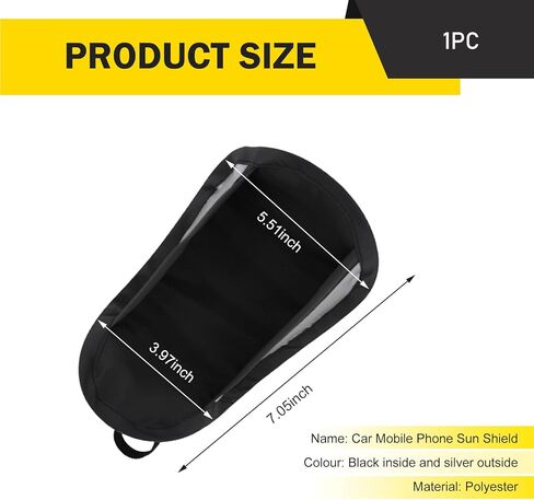 Car Dash Covers, Phone Umbrella, Anti-Glare Sunshade Umbrella Phone Holder, Universal for Most Cars (Black) in Kuwait