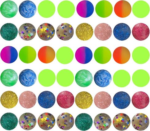 16PCS Bulk Bouncy Balls, 1 inch (25mm) 5 Styles High Bounce Balls with 1 Glow-in-The-Dark Style, Large Party Favor Pack for Kids, Classroom Prizes, Carnival Games, Goodie Bag Fillers in Saudi Arabia