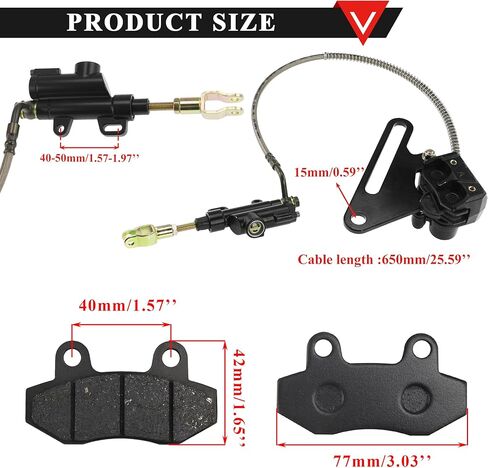 PRO BAT 15mm/0.59" Hydraulic Rear Disc Brake Caliper System with Brake Pad 150cc 200cc 250cc Pit Pro Trail Dirt Bike in Kuwait