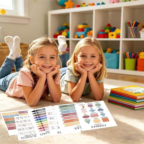 ملصقات تعليمية إسبانية للأطفال الصغار 1-3، ملصقات تعليمية ثنائية اللغة للفصول الدراسية في مرحلة ما قبل المدرسة ورياض الأطفال، Abecedario Para Niños En Español لوازم ديكور الرسم البياني للمدرسة المنزلية in Kuwait