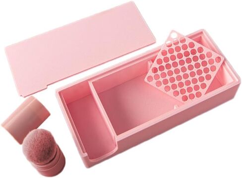 Cornstarch Powder Box Set with Brushes, 2-in-1 Powder Container with Removable Sifter & Sliding Lid, Non-Stick Tool for Polymer Clay Cutters & Jewelry Making (Pink) in Saudi Arabia