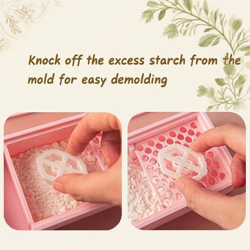 Cornstarch Powder Box Set with Brushes, 2-in-1 Powder Container with Removable Sifter & Sliding Lid, Non-Stick Tool for Polymer Clay Cutters & Jewelry Making (Pink) in Saudi Arabia