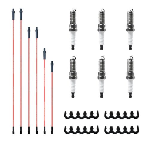 Spark Plug Wire Set & Spark Plugs Kit Compatible with Dodge Grand Caravan Chrysler Town & Country 2001-2010 3.3L 3.8L, Fit Pacifica Voyager Routan, Replace 5019593AA & 2314 in Saudi Arabia