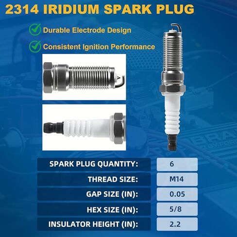 Spark Plug Wire Set & Spark Plugs Kit Compatible with Dodge Grand Caravan Chrysler Town & Country 2001-2010 3.3L 3.8L, Fit Pacifica Voyager Routan, Replace 5019593AA & 2314 in Saudi Arabia