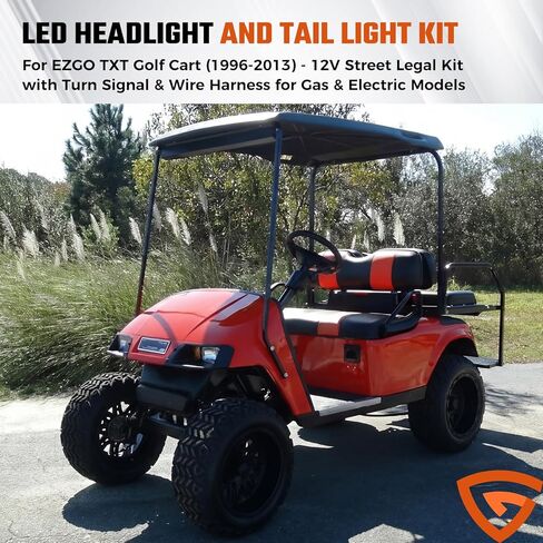 LED Upgrade fit for Golf Cart LED Light Compatible with EZGO TXT 1996-2013 Gas & Electric Carts 12V Street Legal Lights Kit with LED Head Light Tail Lights Turn Signals Brake Lights in Saudi Arabia