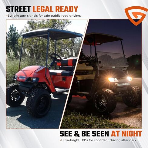LED Upgrade fit for Golf Cart LED Light Compatible with EZGO TXT 1996-2013 Gas & Electric Carts 12V Street Legal Lights Kit with LED Head Light Tail Lights Turn Signals Brake Lights in Saudi Arabia