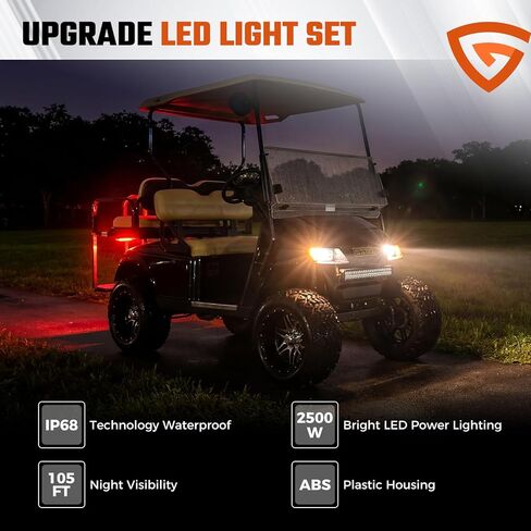 LED Upgrade fit for Golf Cart LED Light Compatible with EZGO TXT 1996-2013 Gas & Electric Carts 12V Street Legal Lights Kit with LED Head Light Tail Lights Turn Signals Brake Lights in Saudi Arabia