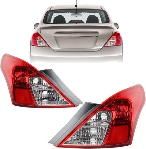 USA Type W/Side Light A Pair Tail Light Assembly Fit for 2012-2019 Nissan Versa Sedan Rear Lamp Left Driver and Right Passenger Side Rear Lights W/O Bulbs NI2800194 265503AN0A NI2801194 in Kuwait