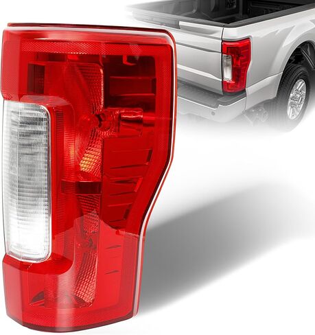 مجموعة مصابيح الذيل اليسرى متوافقة مع Ford F250 F350 2017 2018 2019 مصابيح الفرامل الخلفية للسائق فائقة التحمل - استبدال المصابيح الخلفية لـ HC3Z13405D مع لمبة هالوجين متضمنة (بدون نقطة عمياء) in Kuwait