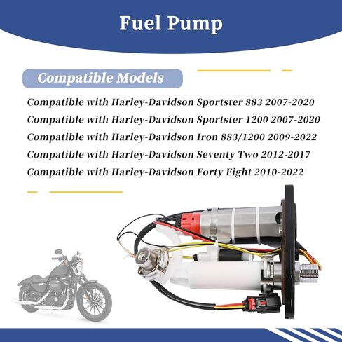 75305-07A 75268-07F Fuel Pump Compatible with Harley-Davidson Sportster 883/ Iron 883 / Iron 1200/ Sportster 1200/ Sportster 1200 Seventy Two 2007-2022, Replacement for In-Tank Fuel Pump in Kuwait