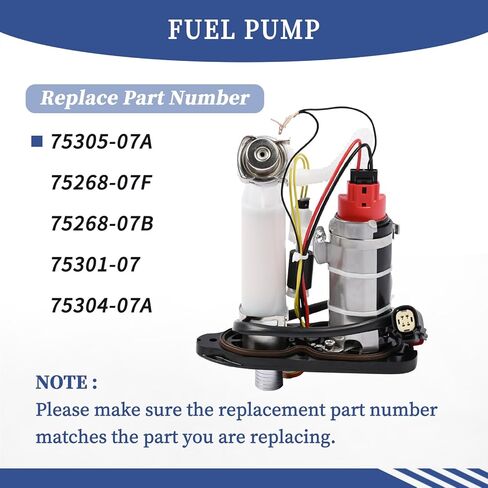 75305-07A 75268-07F Fuel Pump Compatible with Harley-Davidson Sportster 883/ Iron 883 / Iron 1200/ Sportster 1200/ Sportster 1200 Seventy Two 2007-2022, Replacement for In-Tank Fuel Pump in Kuwait