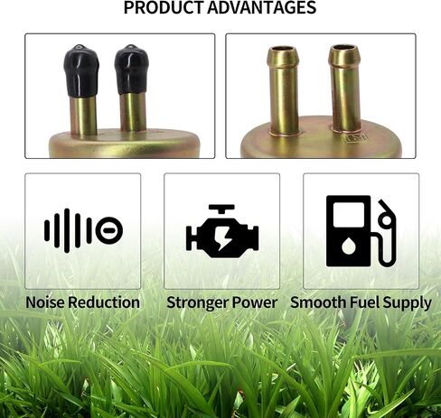 مضخة وقود كهربائية 12 فولت متوافقة مع مضخة وقود Kawasaki Mule 49040-1055 KAF620 3010 3000 3020 2500 2510 2520 1000 (8 مم داخل/مخرج) مع فلتر الوقود Am116304 in Kuwait