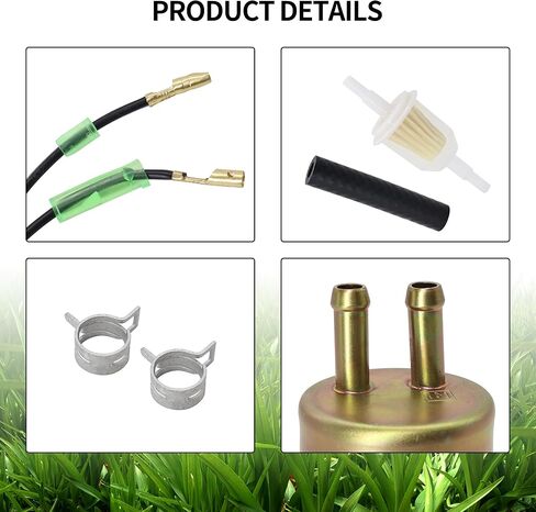 مضخة وقود كهربائية 12 فولت متوافقة مع مضخة وقود Kawasaki Mule 49040-1055 KAF620 3010 3000 3020 2500 2510 2520 1000 (8 مم داخل/مخرج) مع فلتر الوقود Am116304 in Kuwait