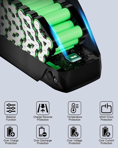 Joyisi 52V Ebike Battery 25AH Lithium ion Bike Battery BMS Protection Board for 100W-2000W Electric Bike Kits in Kuwait