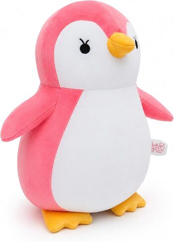 Kids Travel Pillow, 2-in-1 Plush Penguin Neck Pillow & Stuffed Animal, Soft and Comfortable for Car & Airplane Travel, Medium 12" in Kuwait