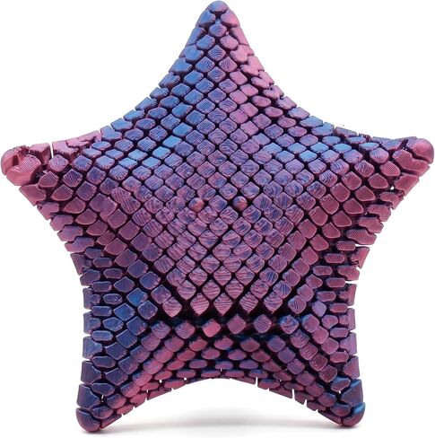 3D Printed Sensory Fidget 4.7inch Starfish Shape Flexible Stress Relief Fidgets Random Swinging Anxiety Disorder Focus ADHD Articulated Joints Desk Tool Decor (Gold) in Kuwait