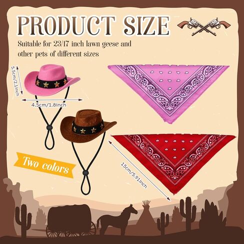Western Cowboy Mini Desk Goose Outfits 7'' Magnetic Goose Statue Keychain Clothes for Table Decor in Saudi Arabia