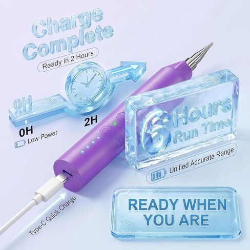 Wireless Vacuum Diamond Art Pen with Light, Long-Lasting Rechargeable Diamond Painting Pen With Extra Tips for Painting Accessories, Low Noise for DIY Craft Lover in Saudi Arabia