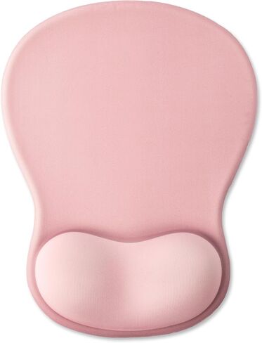 Gel Mouse Pad with Wrist Support, Ergonomic Mousepad with Wrist Rest, Gaming Mouse Pad with Soft Cushion & Non-Slip PU Base & Concave Design & Pain Relief, for Home Office Computer Laptop, Pink in Saudi Arabia
