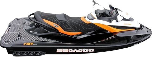 Hydro-Turf Premier Seat Cover compatible with Sea-Doo 09-12 RXT-IS / 10-15 RXT 260/X 260/ WAKE PRO 215 12-15 RXT-X as 260 (Black/Orange) in Saudi Arabia