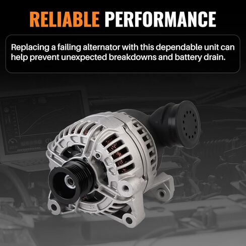 120 Amp Alternator AL0703N Compatible with BMW E46 E36 Series 320 325 330 525 530 X5 Z3 1997-2006, L6 2.2L 2.5L 2.8L 3.0L, 120A 12V Replace 12-31-1-432-980, 12-31-7-501-597, 400-24096 in Saudi Arabia