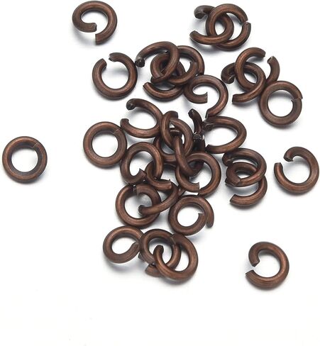 ROSENORTH Antique Copper Earring Making Kit – Brass Fan & Ginkgo Leaf Connectors, Hooks, Jump Rings & Backs for DIY Jewelry Craft Supplies (112 PCS) in Saudi Arabia