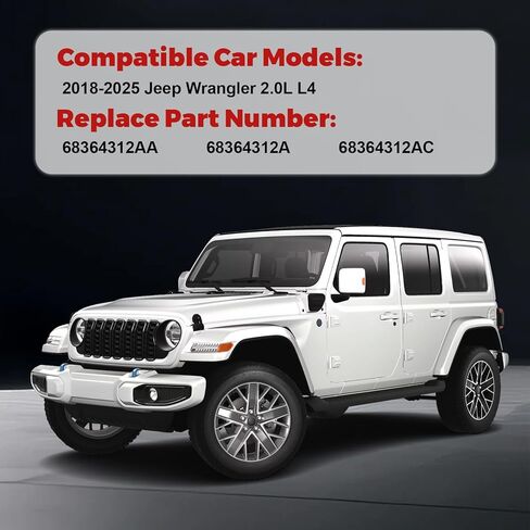 زجاجة استرداد خزان سائل تبريد المحرك مع غطاء متوافق مع Wrangler 2018 2019 2020 2021 2022 2023 2024 2.0L L4 استبدال لـ 68364312AA 68364312AB 68364312AC in Kuwait