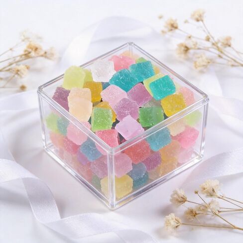 30 Pcs Colorful Soft Resin Fake Candy Charms, 3D Simulation Sugar Cube Gummy Decorations for DIY Decor, Phone Case, Nail Art, Handmade Ornaments in Saudi Arabia
