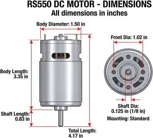 36V RS555 12000RPM Drive Electric Motor for Power Wheels Motor Upgrade Kit,High Torque 36Volt DC Motors for Kids Ride on Toy Cars Motor Replacement Parts,DIY Electrical Project in Saudi Arabia