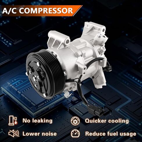 Air Conditioner AC Compressor with A/C Clutch Compatible with 2017-2022 CR-V (1.5L Only) & 2016-2021 Civic (1.5L Only), Replace 388105AAA01 388105AAA02 388105AAA03 in Saudi Arabia