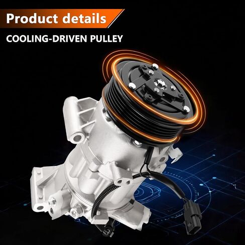 Air Conditioner AC Compressor with A/C Clutch Compatible with 2017-2022 CR-V (1.5L Only) & 2016-2021 Civic (1.5L Only), Replace 388105AAA01 388105AAA02 388105AAA03 in Saudi Arabia