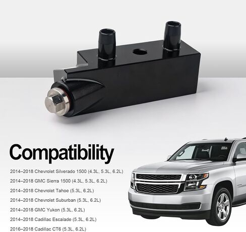 صمام تجاوز حراري لسائل ناقل الحركة متوافق مع 2014-2018 GM Tahoe Silverado Sierra 1500 Escalade Yukon 5.3L 6.2L 4.3L، يستبدل #125068000، صمام تجاوز مبرد ناقل الحركة الأسود in Kuwait
