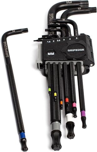 Grip Edge | 9-PC Metric RPT Hex Key Set| Includes sizes - 1.5-10mm | Includes Premium Plastic Hex Key Holder | in Kuwait
