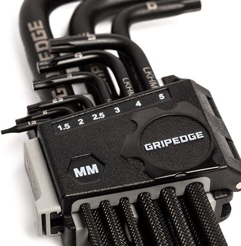 Grip Edge | 9-PC Metric RPT Hex Key Set| Includes sizes - 1.5-10mm | Includes Premium Plastic Hex Key Holder | in Kuwait