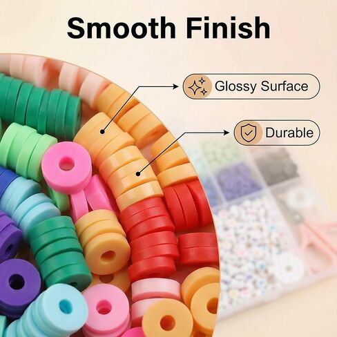 5000+ Pcs Pony Beads and Letter Beads Kit, 6-Box Organizer Set with Magic UV Color Changing Beads (6x9mm, 3.5mm Hole), Includes Alphabet Beads, Hair Braiders,Tools for Crafts (Set of six boxes A) in Kuwait
