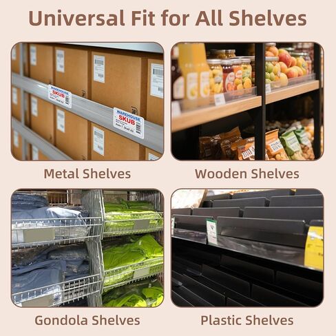 60 Pcs Shelf Label Strips, 1.5" H x 48" L Shelf Label Holders, Self Adhesive Clear PVC Ticket Channel, Price Tag Holder for Metal Wood Plastic Rack in Kuwait