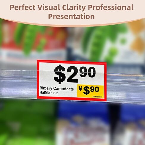60 Pcs Shelf Label Strips, 1.5" H x 48" L Shelf Label Holders, Self Adhesive Clear PVC Ticket Channel, Price Tag Holder for Metal Wood Plastic Rack in Kuwait