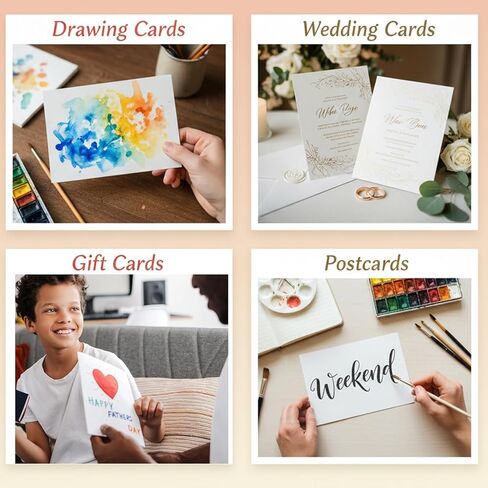 20 Sets 5 x 7 Inch Blank Watercolor Paper Cards with Colored Envelopes(10 Colors), 140lb/300GSM Foldable Watercolor Postcards with Envelopes for Greeting Cards Wedding Invitations in Saudi Arabia