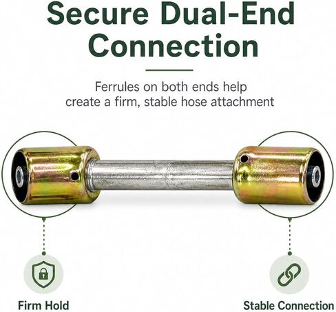 3PCS AC Hose Fitting Set #6#8#10, Straight Aluminum Splice with Iron Ferrules, A/C Refrigerant Line Fittings for 5/16" 13/32" 1/2" Standard Hose in Saudi Arabia