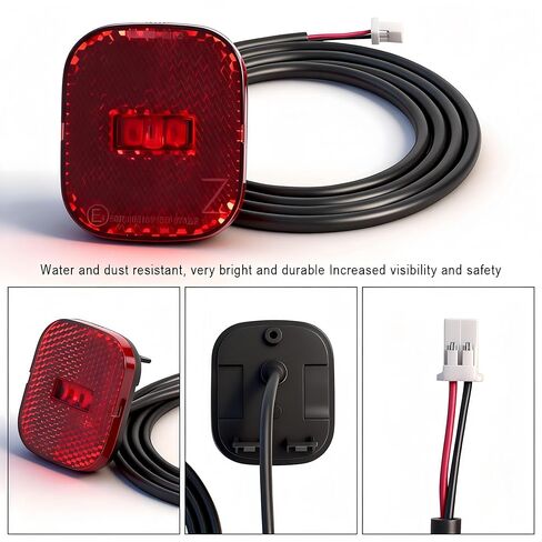 Electric Scooter Tail Light Replacement for Segway Ninebot F40 F65 Kickscooter, Warning Brake LED Lamp Tail Light Replacement Original Accessories in Kuwait