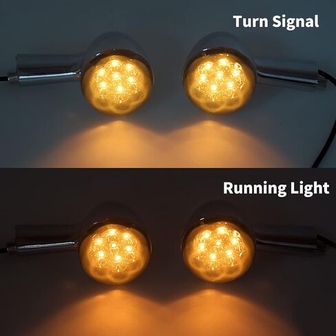 Rear Bullet Turn Signal LED Running Light Indicator Taillight w/ 6pcs Lens Fit for Harley Sportster XL 883 1200 1992-2022 (Long Arm-Chrome Housing) in Kuwait