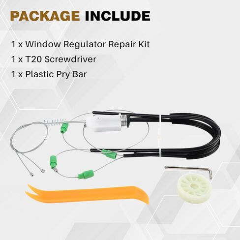 Front Driver Window Regulator Repair Kit Compatible with Chevrolet Corvette C6 2005 2006 2007 2008 2009 2010 2011 2012 2013 Front Left Driver Side Fixes Sticking/Slow in Saudi Arabia