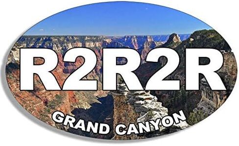 Magnet 3x5 inch Oval R2R2R Rim to Rim Grand Canyon Sticker -az Hike Arizona National rv Magnetic Magnet Vinyl Sticker in Saudi Arabia