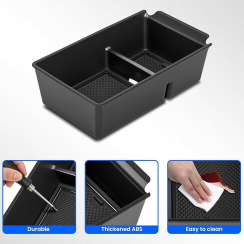 Center Console Organizer Compatible with Nissan Kicks S/SV/SR 2025-2026 Accessories,ABS Armrest Storage Box with Tray Car Interior Accessories,Black in Kuwait