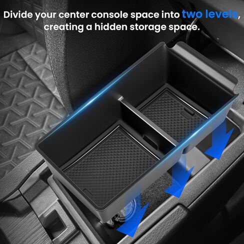 Center Console Organizer Compatible with Nissan Kicks S/SV/SR 2025-2026 Accessories,ABS Armrest Storage Box with Tray Car Interior Accessories,Black in Kuwait