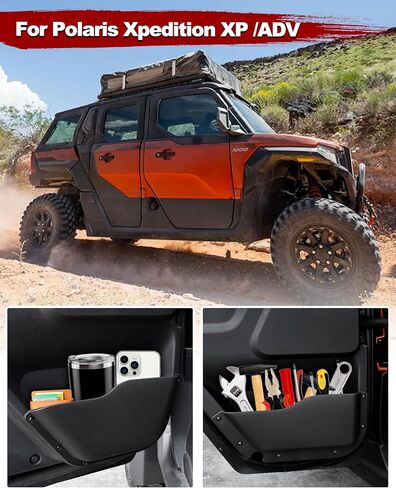 Interior Door Pockets for Polaris Xpedition XP 5/ADV NorthStar 2024 2025 Accessories, Front & Rear Interior Door Inside Storage Box Cup Holder for Xpedition XP5/ADV5 2024+(4PCS) in Kuwait